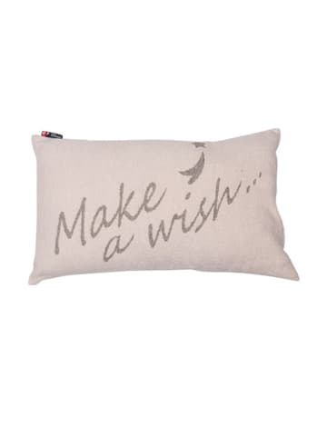 David Fussenegger Kissenhülle "Make a wish" in Creme