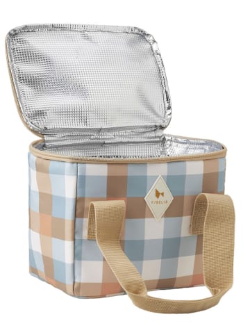 FABELAB Isoliertasche in Beige/ Hellblau - (L)22 x (B)16 x (T)14 cm