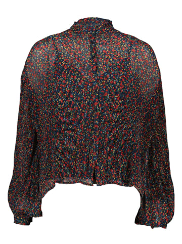 Pepe Jeans Bluse "Flore" in Dunkelblau/ Rot