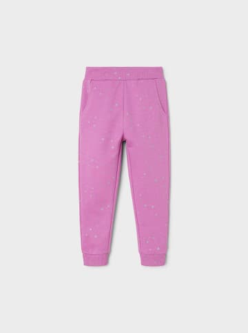 Name it Spodnie dresowe "Nifrey" w kolorze różowym