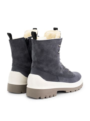 TRAVELIN' Leren boots "Leval" donkerblauw