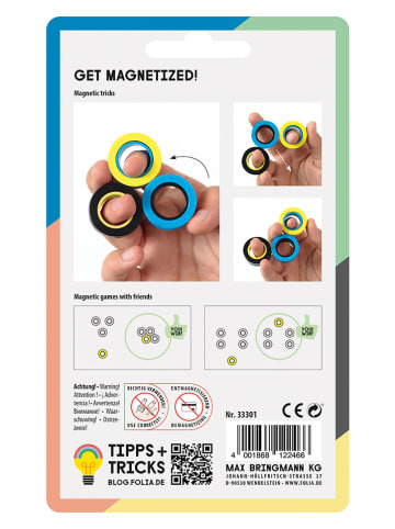 folia PAPER Magnetringe in Bunt - 3 Stück - ab 3 Jahren