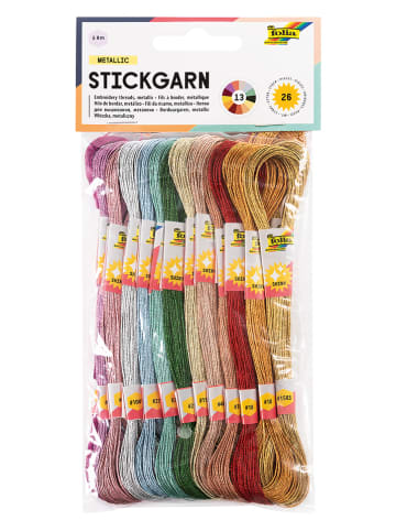 folia PAPER Stickgarn "Metallic" - 26x 8m