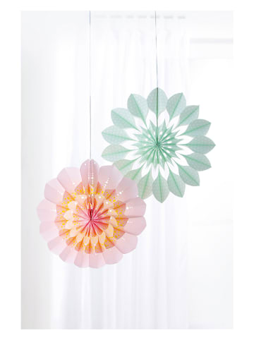 Folia Knutselset "Bloemen van papieren zakken: Sweet blossom" lichtroze/groen
