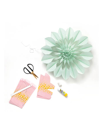 Folia Knutselset "Bloemen van papieren zakken: Sweet blossom" lichtroze/groen