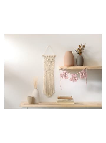 folia PAPER 10tlg. Bastelset "Makramee  Boho" in Rosa/ Natur
