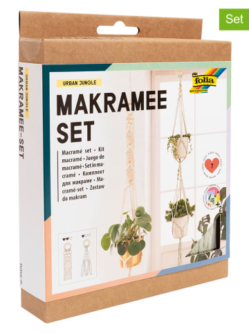 folia PAPER 7-delige knutselset "Makramee Urban Jungle" groen/naturel