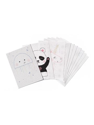 folia PAPER Stickkarton "Animals" in Weiß - 40 Blatt - ab 3 Jahren
