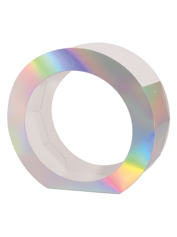folia PAPER Blanco lantaarn zilverkleurig - 5 stuks - Ø 19 cm