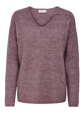 ONLY Sweter "Camilla" w kolorze ciemnofioletowym