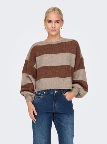ONLY Sweter "Aya" w kolorze brązowym