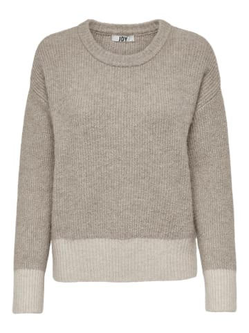JDY Sweter "Hudson" w kolorze szarobrązowym