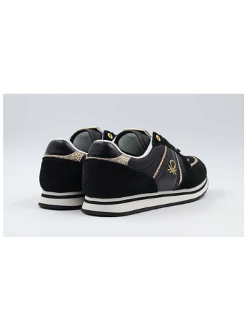 Benetton Sneakers zwart/goudkleurig