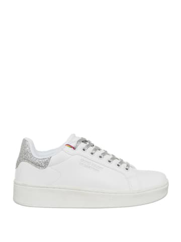 Benetton Sneakers in Silber/ Weiß