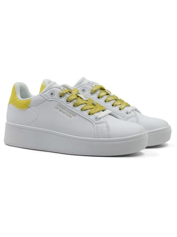Benetton Sneakers in Weiß/ Gelb