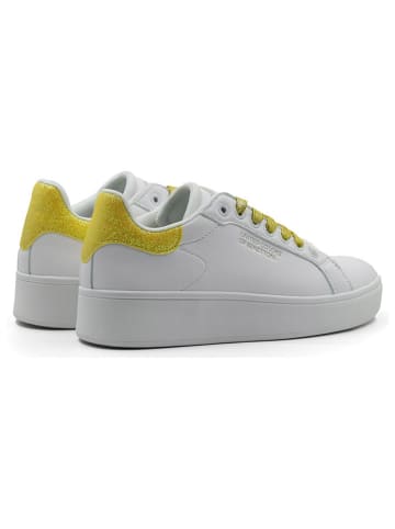 Benetton Sneakers in Weiß/ Gold