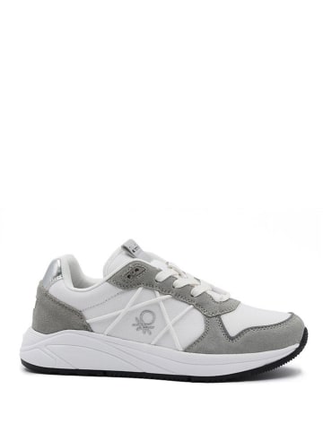 Benetton Sneakers in Weiß/ Grau