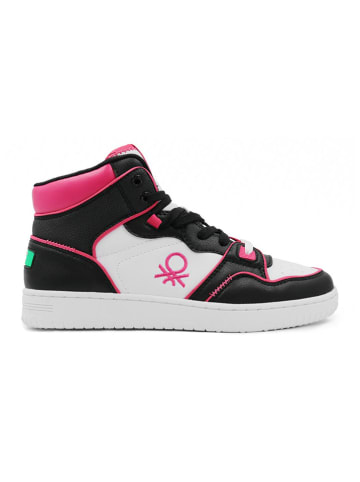 Benetton Sneakers wit/zwart/roze
