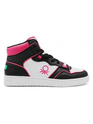 Benetton Sneakers zwart/fuchsia
