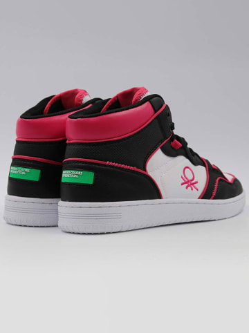 Benetton Sneakers zwart/fuchsia