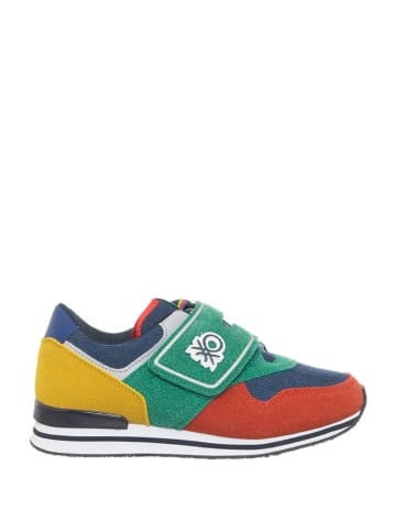 Benetton Sneakers in Grün/ Orange/ Blau