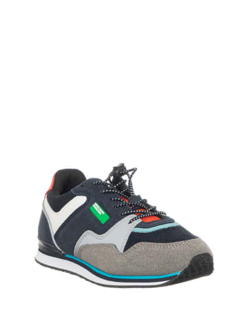 Benetton Sneakers donkerblauw/grijs/wit