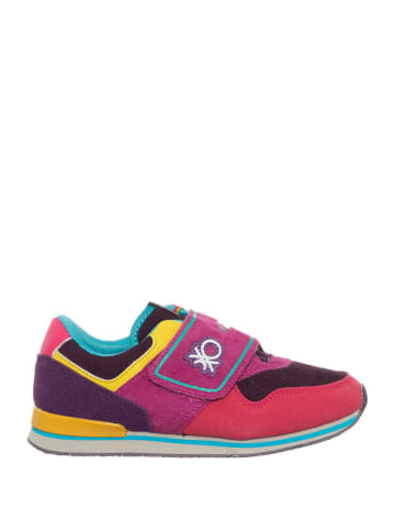 Benetton Sneakers in Pink/ Rot/ Gelb