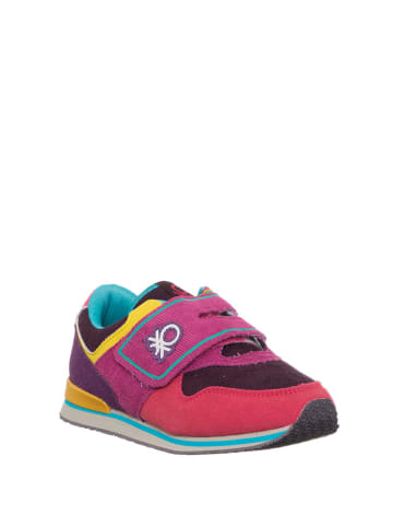 Benetton Sneakers in Pink/ Rot/ Gelb