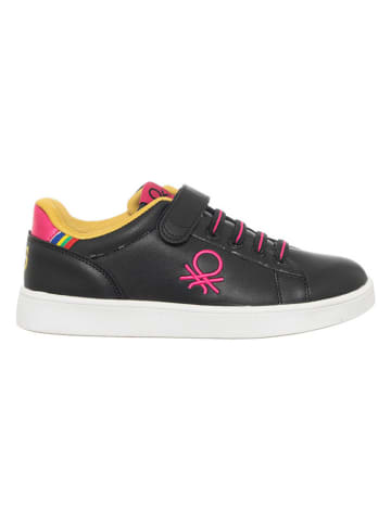 Benetton Sneakersy w kolorze czarno-różowym
