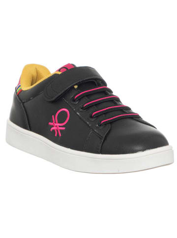 Benetton Sneakers zwart/roze/geel
