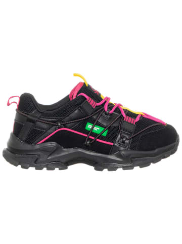 Benetton Sneakers in Schwarz/ Pink/ Gelb