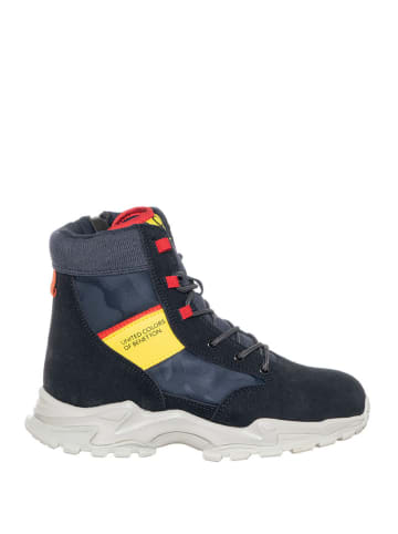 Benetton Sneakers donkerblauw/rood/geel