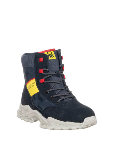 Benetton Sneakers donkerblauw/rood/geel