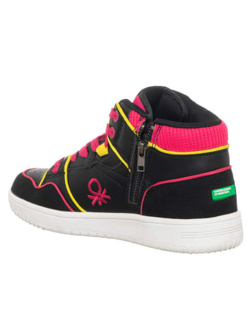 Benetton Sneakers zwart/fuchsia