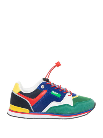 Benetton Sneakers in Grün/ Dunkelblau/ Rot
