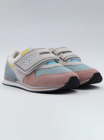 Benetton Sneakers wit/lichtroze/blauw