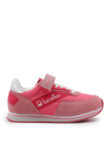 Benetton Sneakers in Pink/ Silber