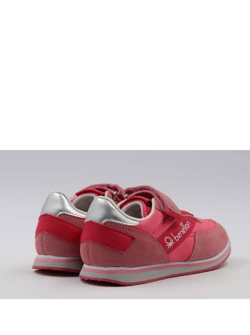 Benetton Sneakers roze/zilverkleurig
