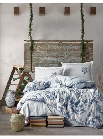 Elizabed Beddengoedset "King" wit/blauw