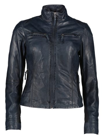 7eleven Lederjacke "Sevia" in Dunkelblau