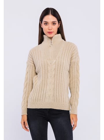 Basics & More Sweter w kolorze beżowym