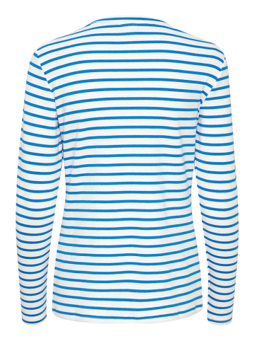 Kaffe Longsleeve "Liddy" wit/blauw