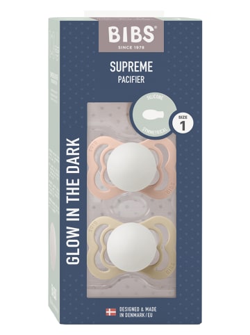 BIBS 2er-Set: Schnuller "Supreme" in Beige/ Rosa