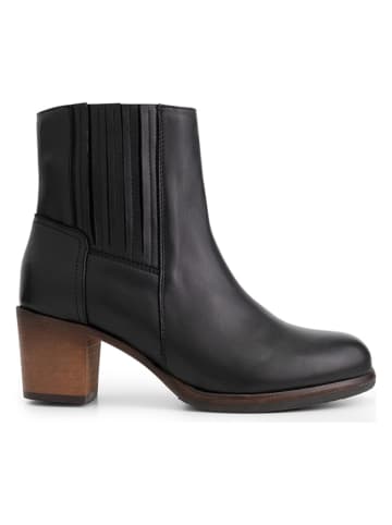 mysa Leder-Stiefeletten "Pentas" in Schwarz