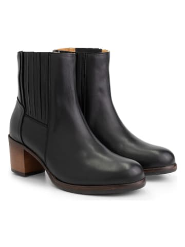 mysa Leder-Stiefeletten "Pentas" in Schwarz