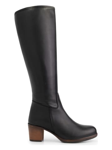 mysa Leder-Stiefel "Petunia" in Schwarz