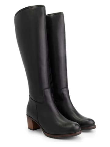 mysa Leder-Stiefel "Petunia" in Schwarz