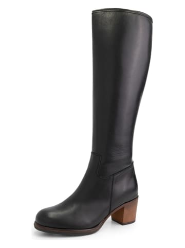 mysa Leder-Stiefel "Petunia" in Schwarz