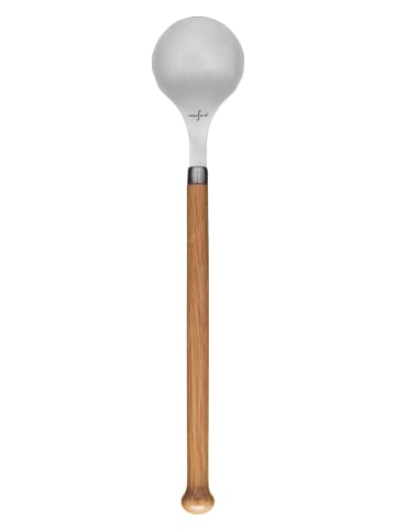 Sagaform Sztućce w kolorze srebrno-jansobrązowym do sałaty - wys. 31 cm