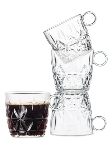Sagaform 4-delige set: koffiekoppen - (H)8 x Ø 8 cm